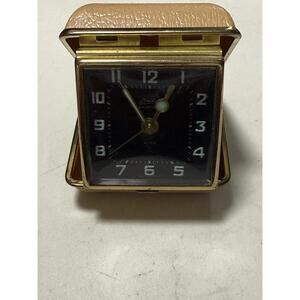 Vintage Linden Black Forest Traveling Alarm Clock. West Germany